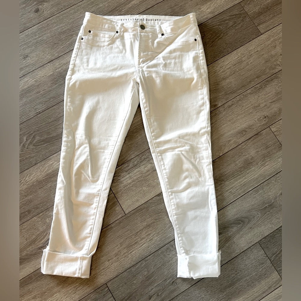 Articles of Society White Cuffed Jeans size 30